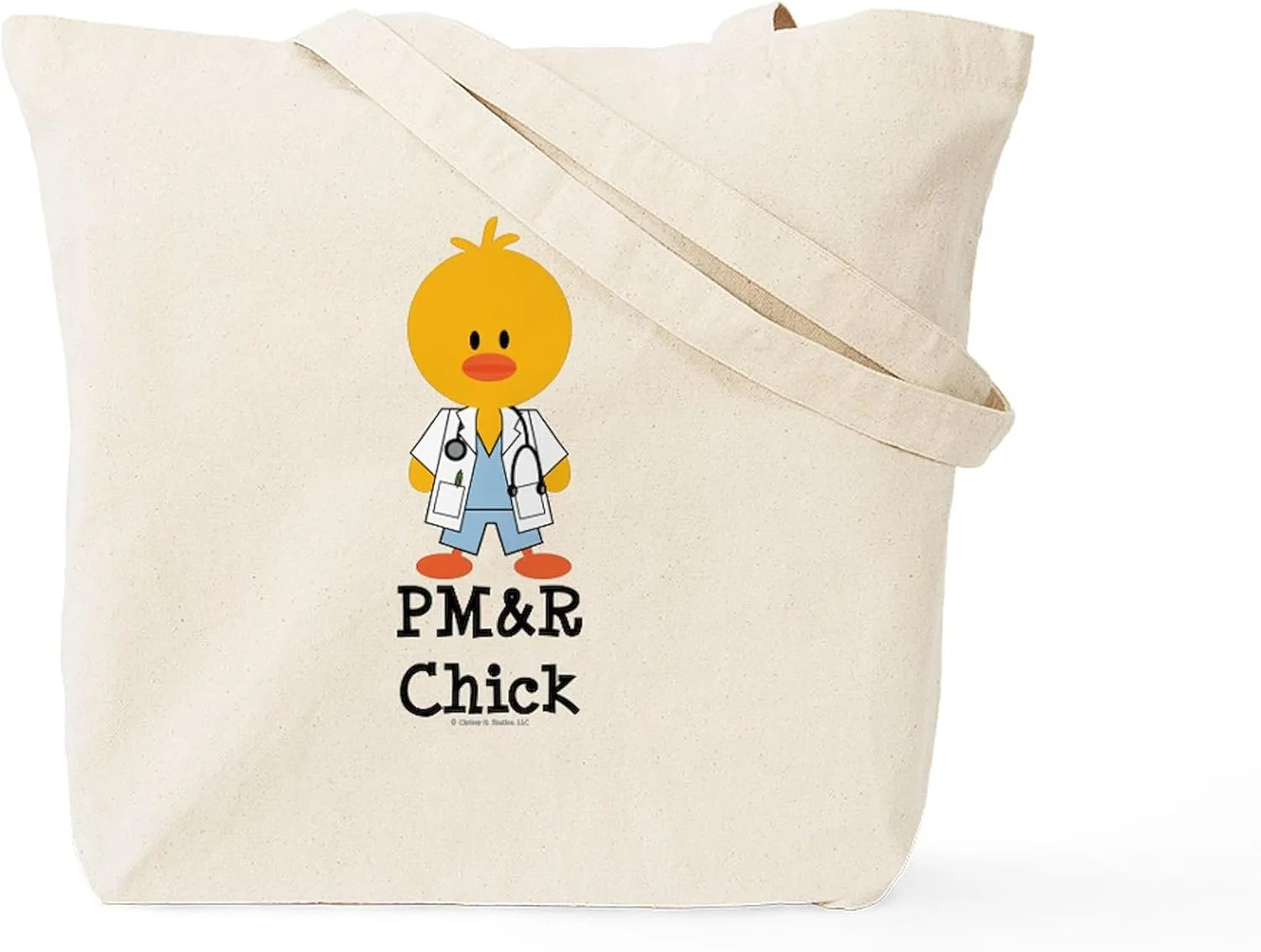CafePress PM&R Chick Tote Bag Natural Canvas Tote Bag, Reusable Shopping Bag