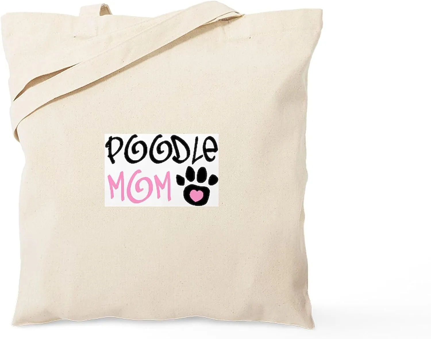 CafePress POODLE Tote Bag Natural Canvas Tote Bag, Reusable Shopping Bag