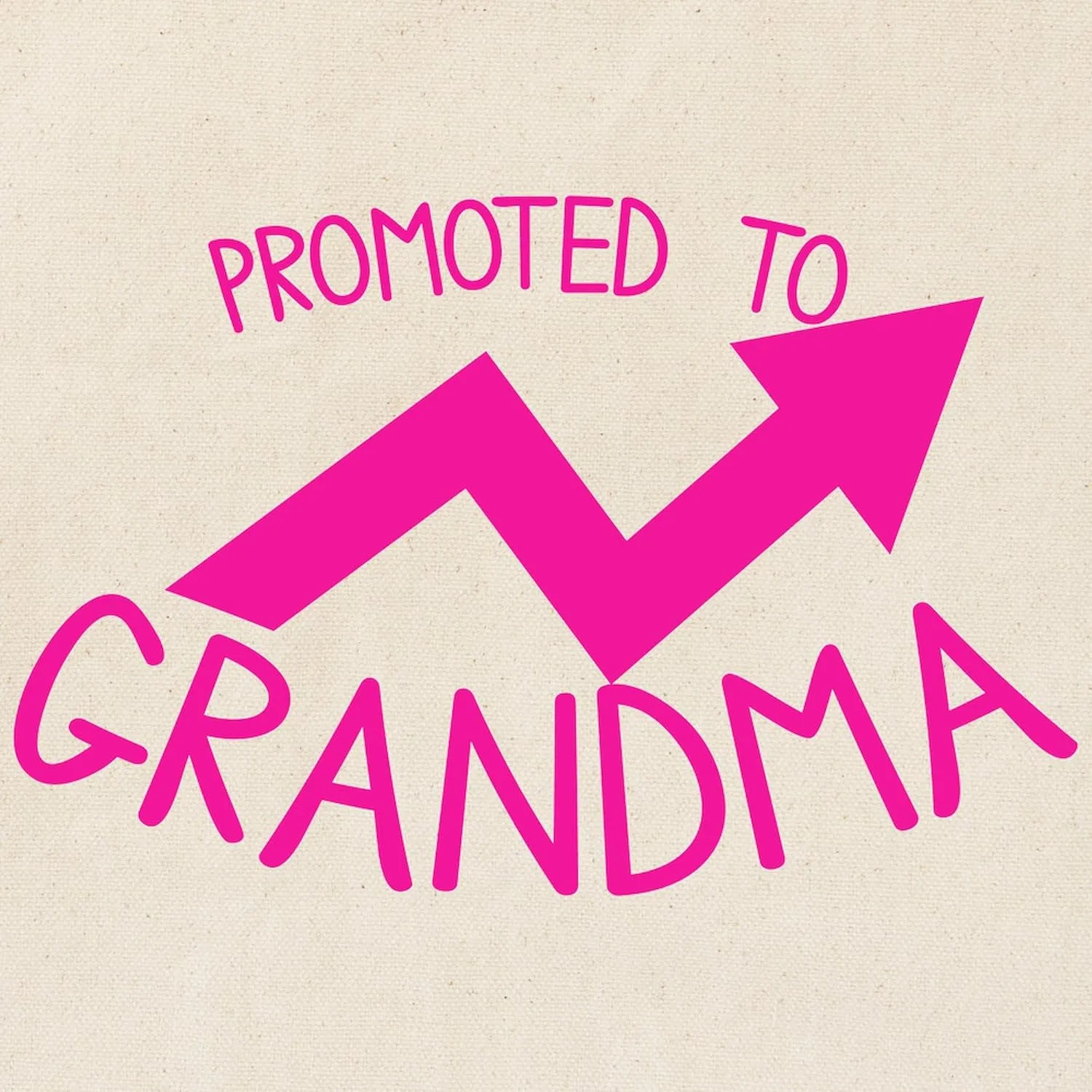 CafePress Promoted To Grandma Tote Bag Natural Canvas Tote Bag, Reusable Shopping Bag