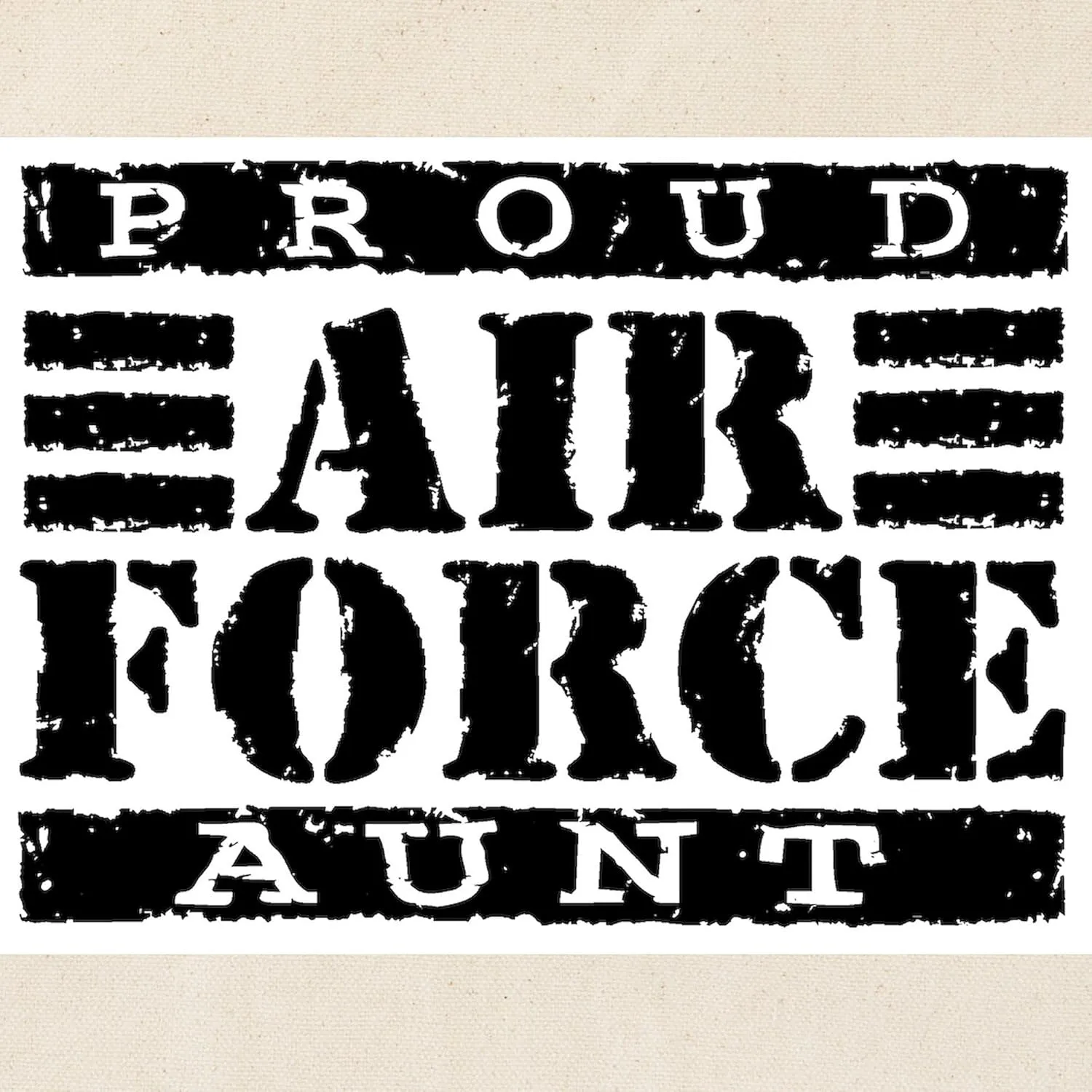 CafePress Proud Air Force Aunt Tote Bag Natural Canvas Tote Bag, Reusable Shopping Bag