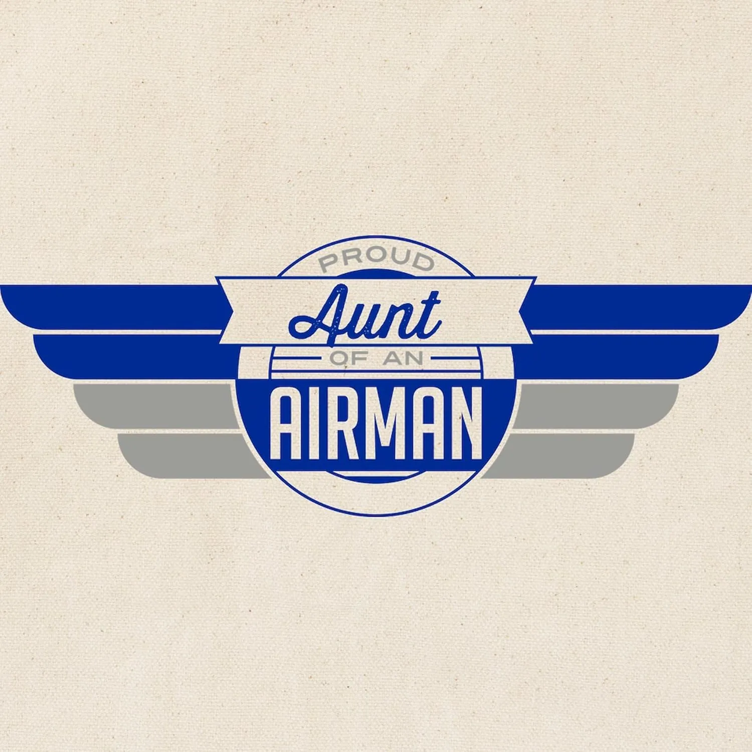 CafePress Proud Aunt Of An Airman Tote Bag Natural Canvas Tote Bag, Reusable Shopping Bag