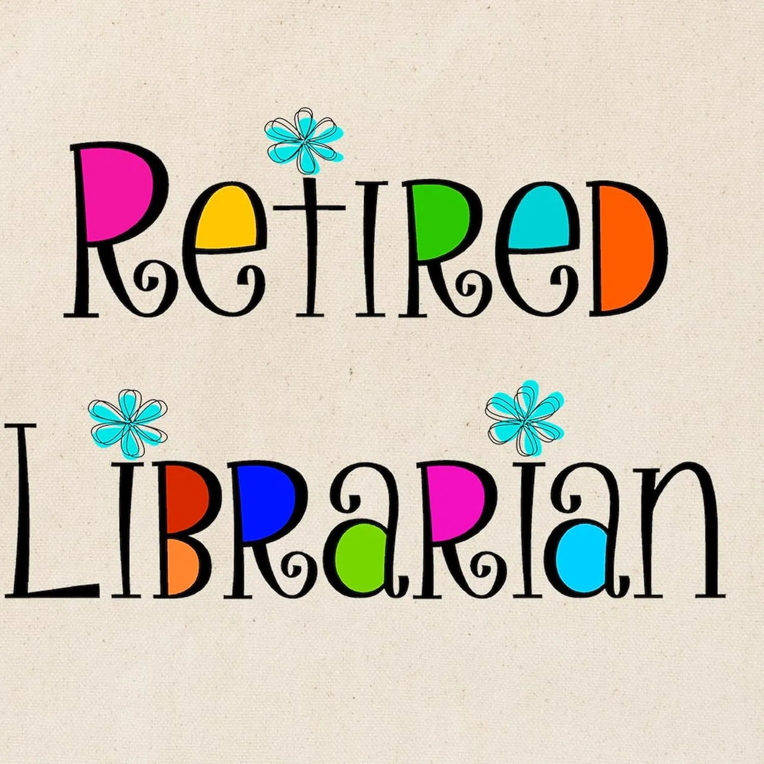 CafePress Retired Librarian Tote Bag Natural Canvas Tote Bag, Reusable Shopping Bag