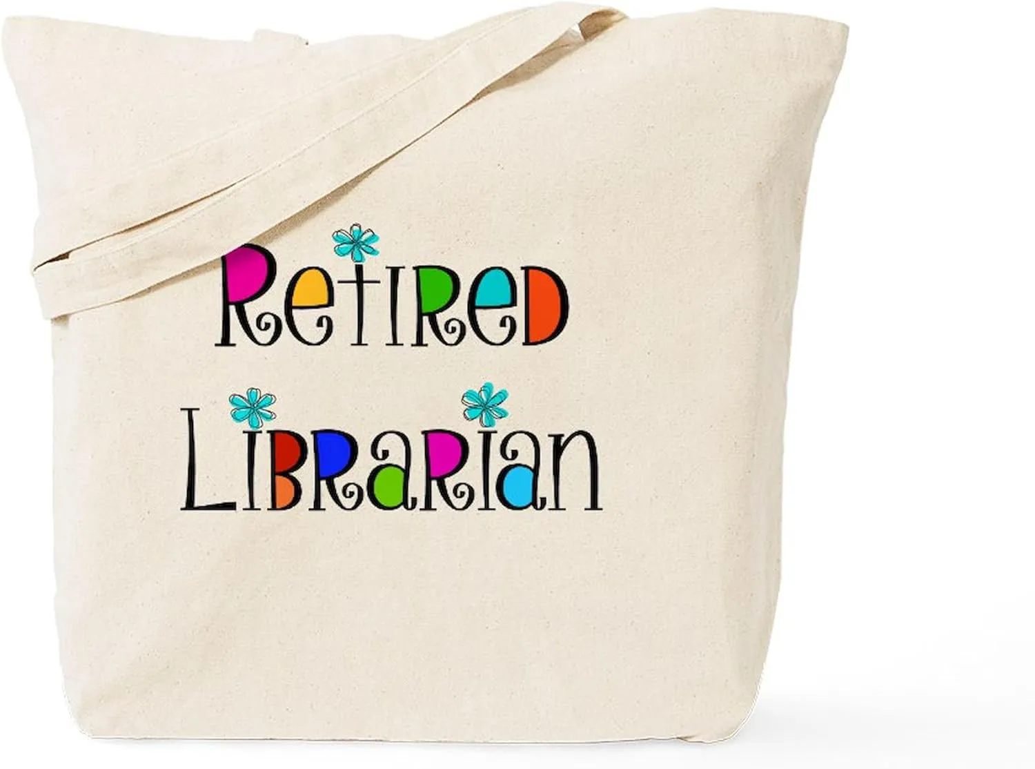 CafePress Retired Librarian Tote Bag Natural Canvas Tote Bag, Reusable Shopping Bag