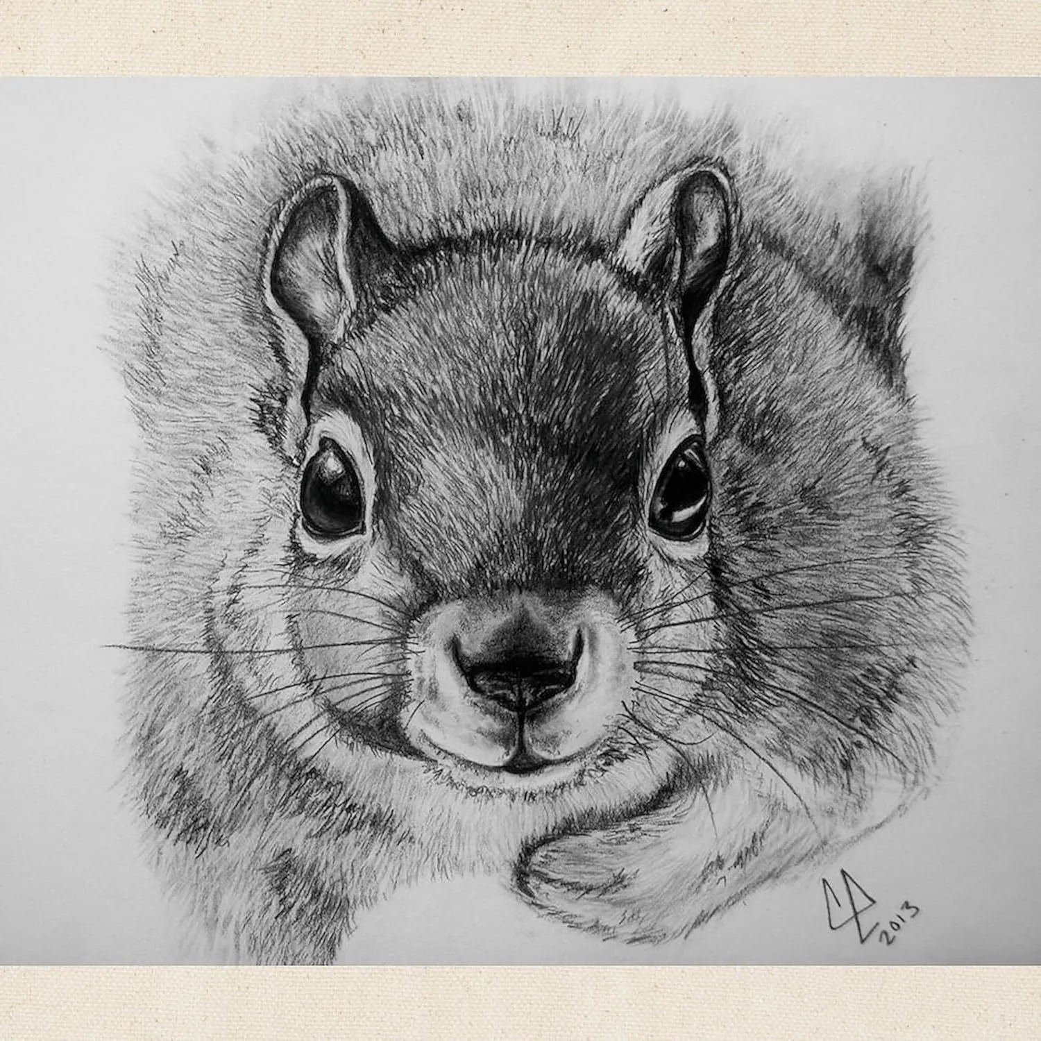 CafePress Squrrel Sketch Tote Bag Natural Canvas Tote Bag, Reusable Shopping Bag