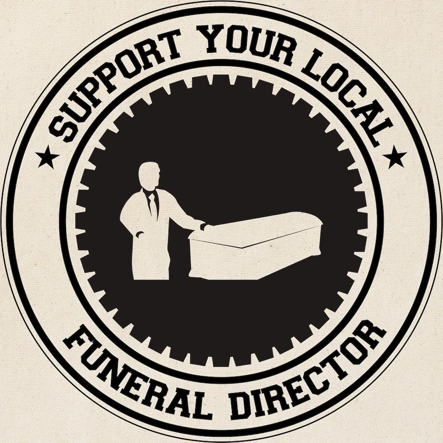 CafePress Support Funeral Director Tote Bag Natural Canvas Tote Bag, Reusable Shopping Bag