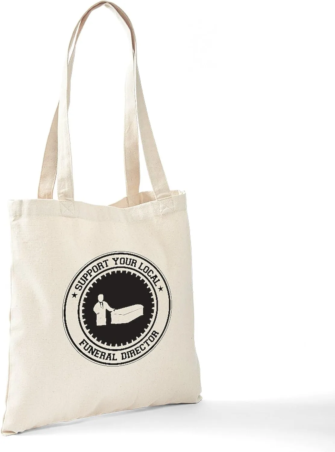 CafePress Support Funeral Director Tote Bag Natural Canvas Tote Bag, Reusable Shopping Bag