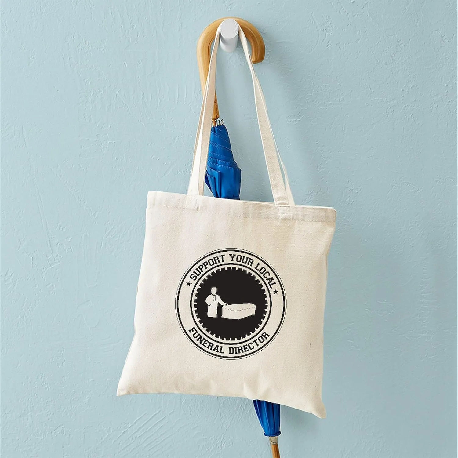 CafePress Support Funeral Director Tote Bag Natural Canvas Tote Bag, Reusable Shopping Bag