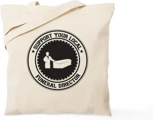 CafePress Support Funeral Director Tote Bag Natural Canvas Tote Bag, Reusable Shopping Bag