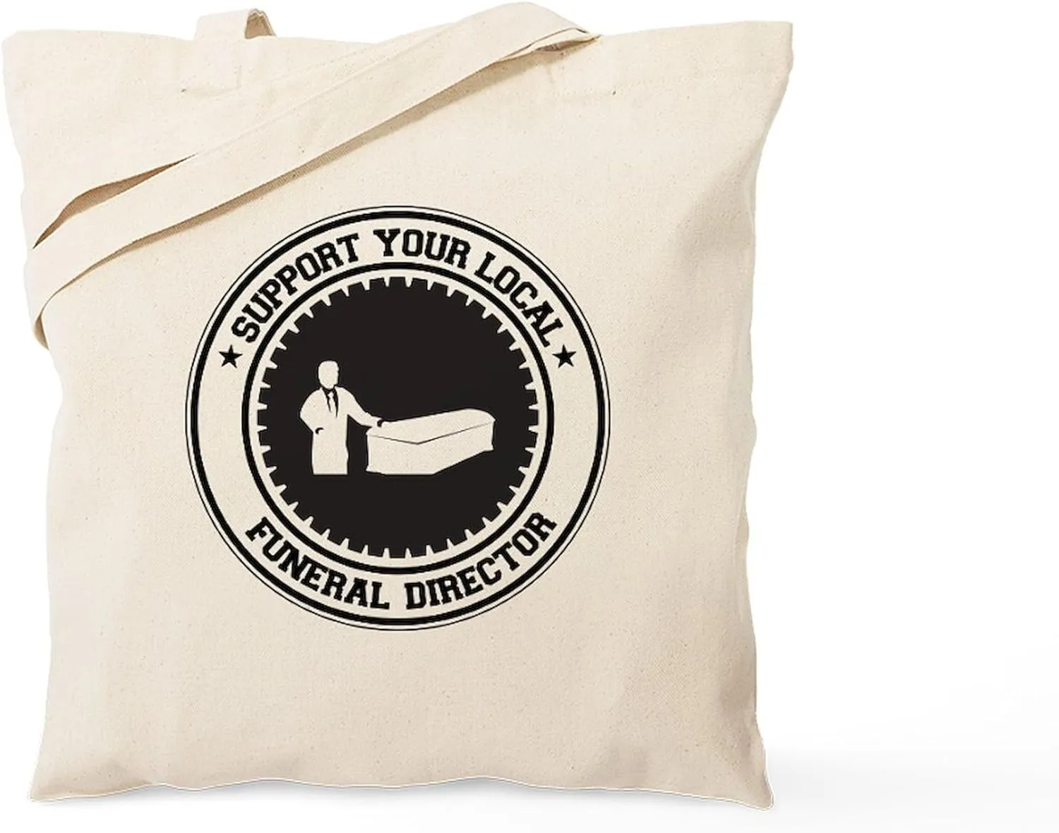 CafePress Support Funeral Director Tote Bag Natural Canvas Tote Bag, Reusable Shopping Bag