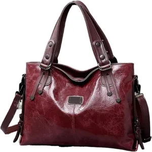 Casual Tote Bag Women Handbags Soft Leather Shoulder Bags Vintage Big Capacity Crossbody Hand Bag For Ladies