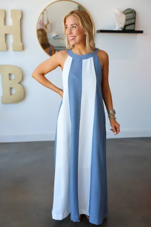 Color Block Maxi Dress