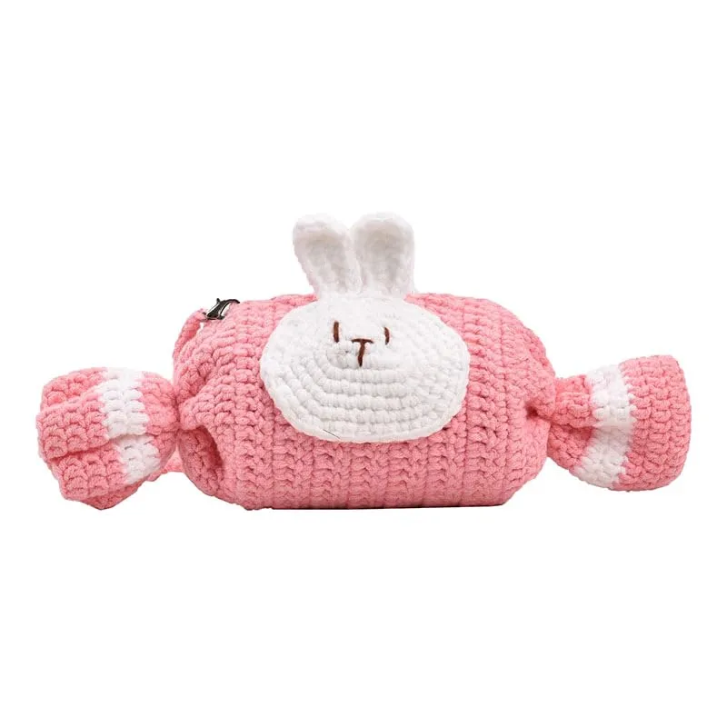 Crochet Bunny Bag Doll Bucket Bag Shoulder Bag Messenger Bag Coin Purse Mobile Phone Bag Easter Gift