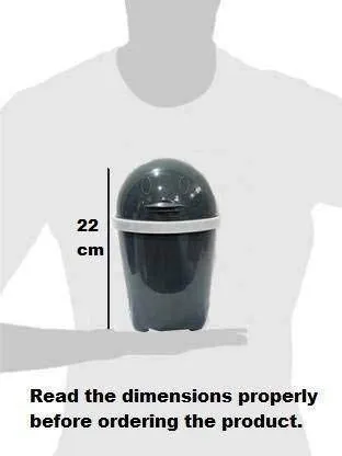 CSM® Table Dustbin Desktop Bin with Attached lid and Swing Opening, Mini Trash Bin Can Waste Bin for Office, Desk, Kitchen, Bedroom (Mini-Bin, Multicolor) (Plastic,1 Litre) Set of 3