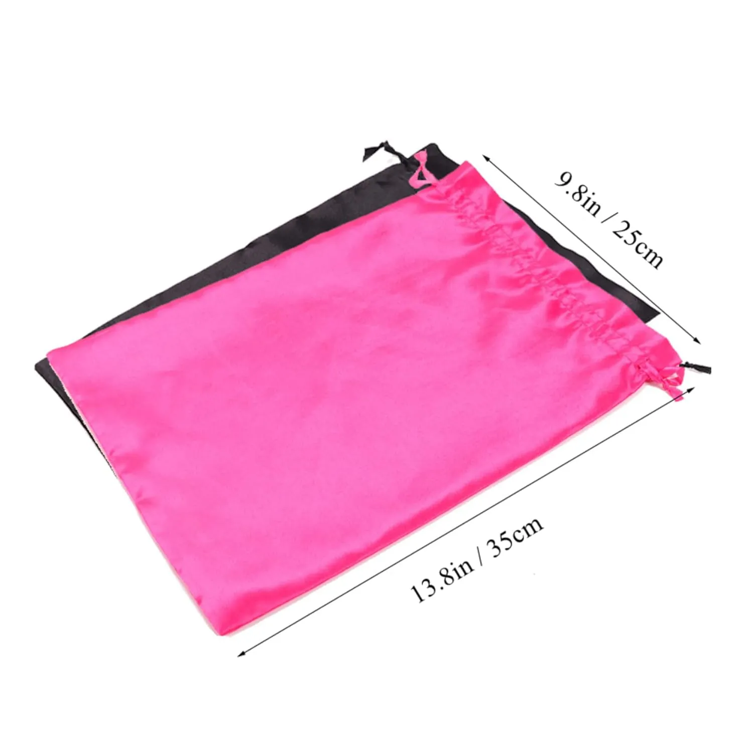 Custom Printed Wig Storage Satin Bags with Drawstring, 20-100 Pcs/Lot Personalized Logo Silk Hair Bag For Hair Bundles Headband Wig Lace Wig, Pouches Gift Bags Cosmetic Bags (20Pcs/Lot, White)