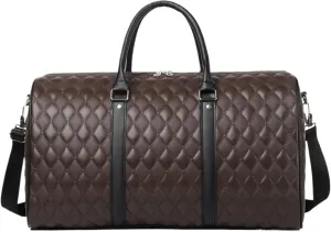 Duffel Bag Garment Duffle Bags for Travel Large PU Leather Convertible Carry On Weekender Bag for Women Overnight Bag Travel (Color : A, Size : 48 * 27 * 29cm)
