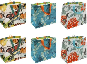 Earthwise Reusable Grocery Shopping Bags Extremely Durable Multi Use Large Stylish Fun Foldable Water-Resistant Totes