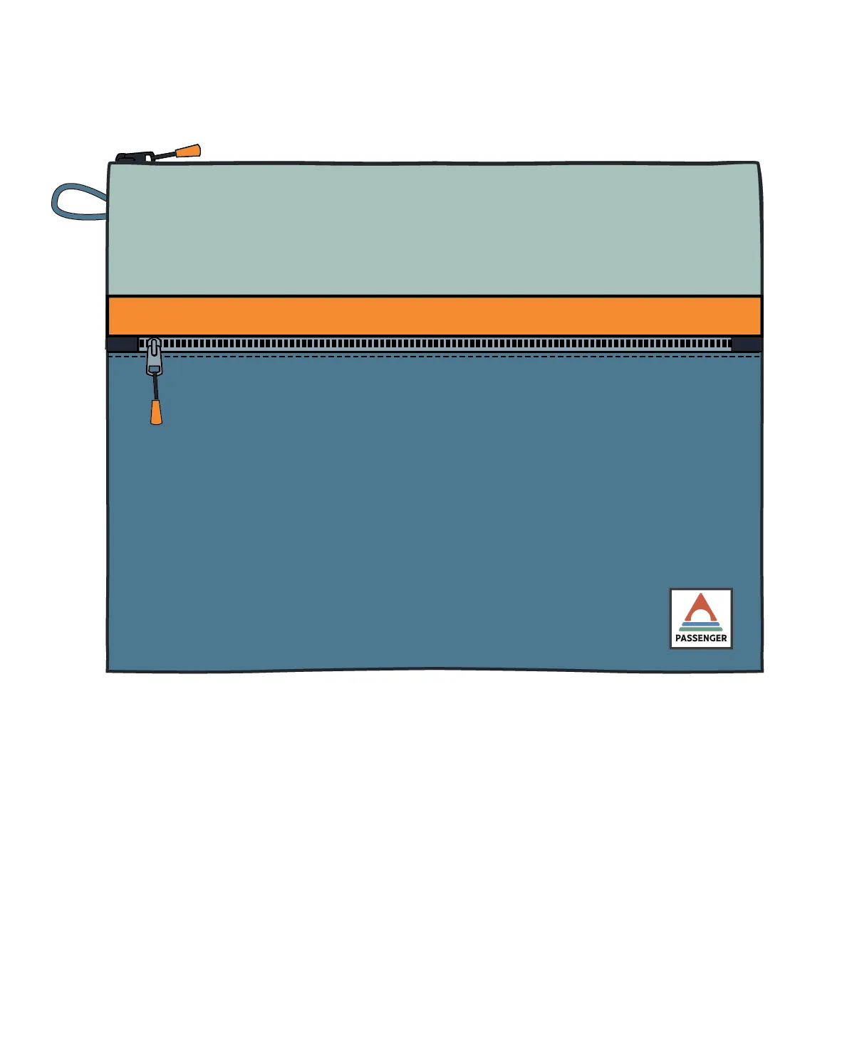 Essentials Recycled Pouch - Rich Navy/Surf Spray/Moonlight Blue