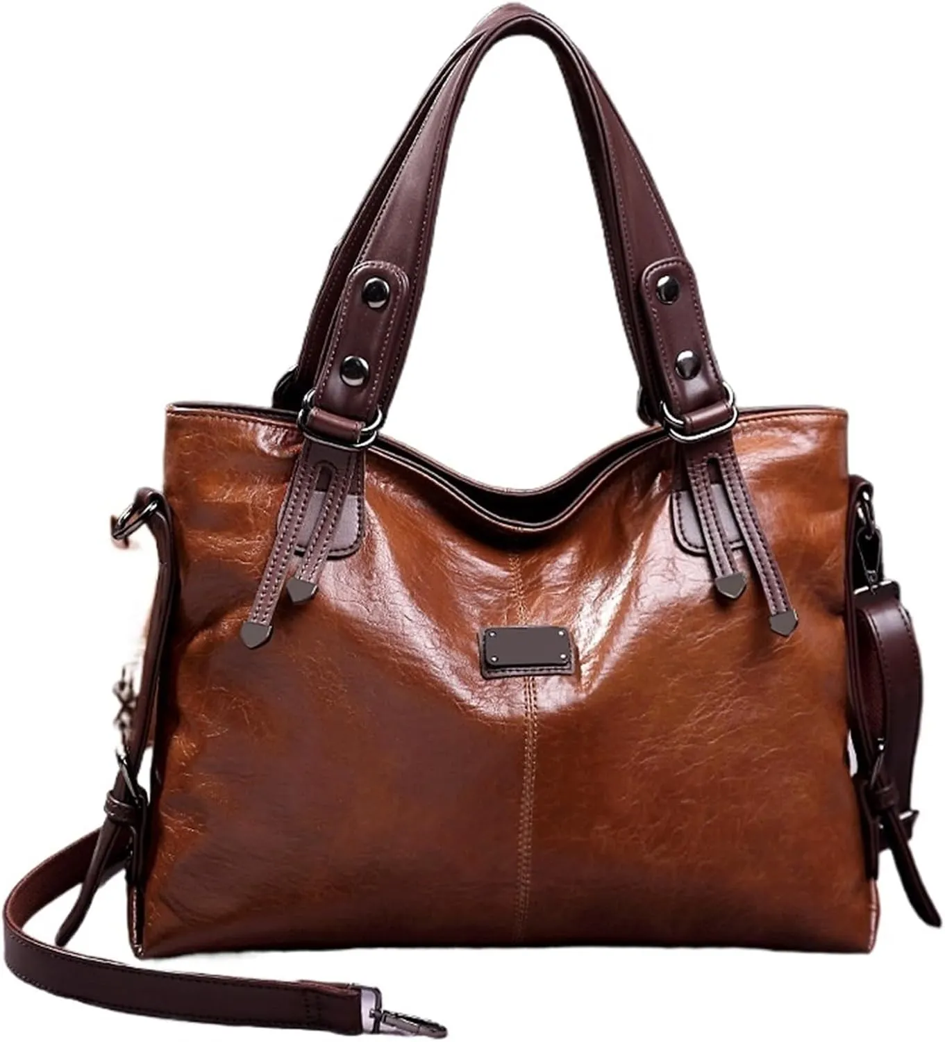 Fashion Casual Tote Bag Women Handbags Soft Leather Shoulder Bags For Ladies Vintage Big Capacity Crossbody Hand Bag
