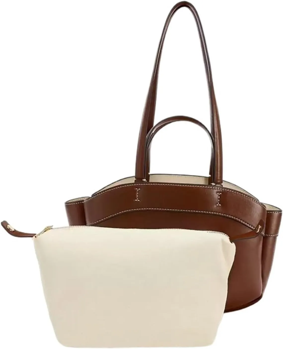 Fashion Large Capacity Women Shoulder Bags Designer Lady Handbags Luxury Pu Leather Tote Commuter Bag Trend Two Bags Set