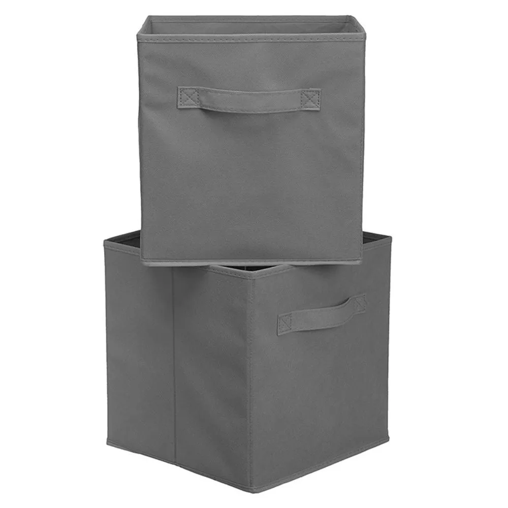 Foldable Square Storage Box Without Lid (11.0'' x 11.0'' x 11.0'')