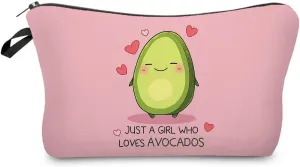 Funny Avocado Makeup Bag Cute Small Organizer Zipper Pouch Funny Avocado Cosmetic Bag Birthday Present for Women Friends -3