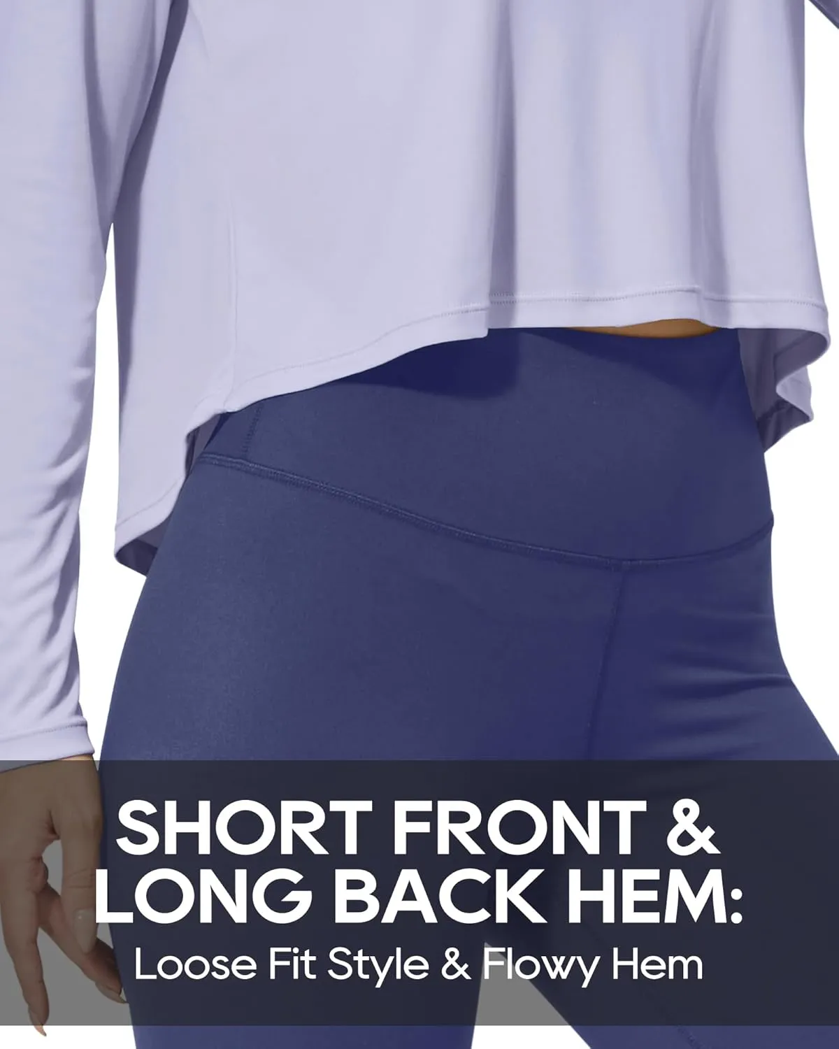G4Free Long Sleeve Workout Tops for Women Sun Shirts Crop Tops UPF 50  Hiking Running Athletic Lightweight