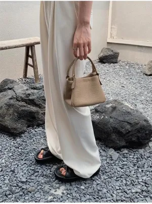 Genuine Leather Shoulder Crossbody Bag Handbag for Women Hobo Personalized Basket Bucket Bag Versatile Large Capacity Chic