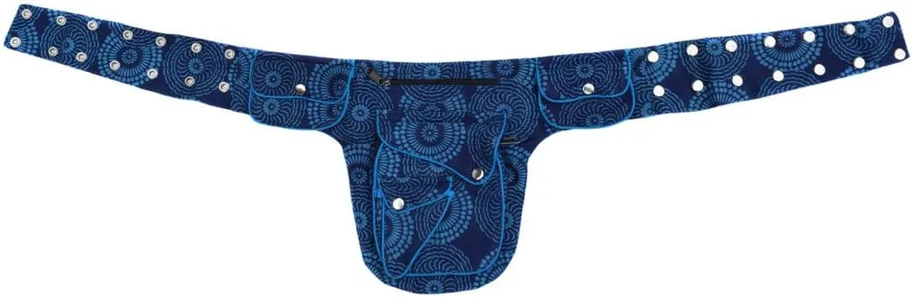 Gheri Cotton Popper Waist Bag Pocket Fanny Pack Travel Pouch