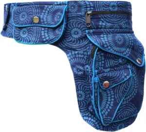Gheri Cotton Popper Waist Bag Pocket Fanny Pack Travel Pouch