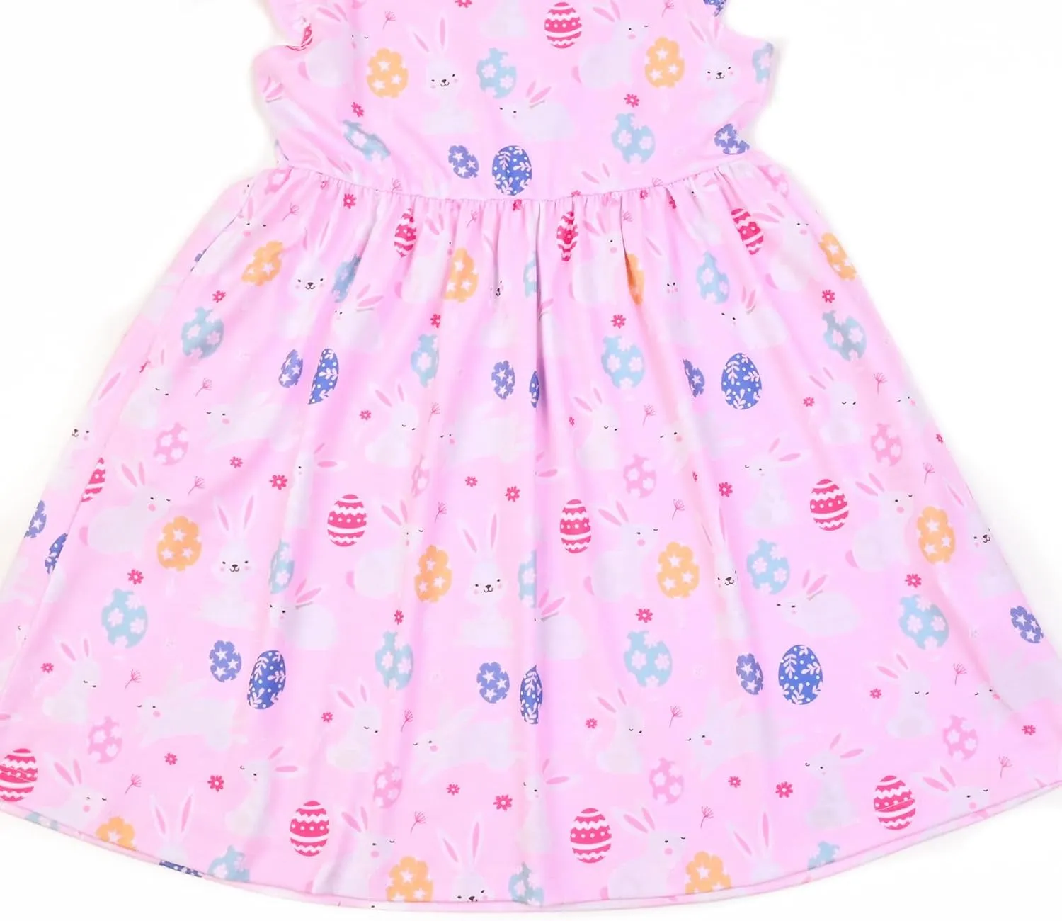 Girls Flutter Sleeve Unicorn Mermaid Dresses Summer Party Beach Hawaiian Clothes
