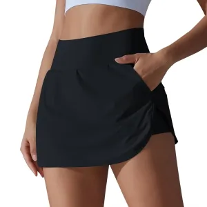 Golf Skorts for Women with Pockets Casual Summer Tennis Skirt with Shorts Underneath Soft Workout Athletic Skirt