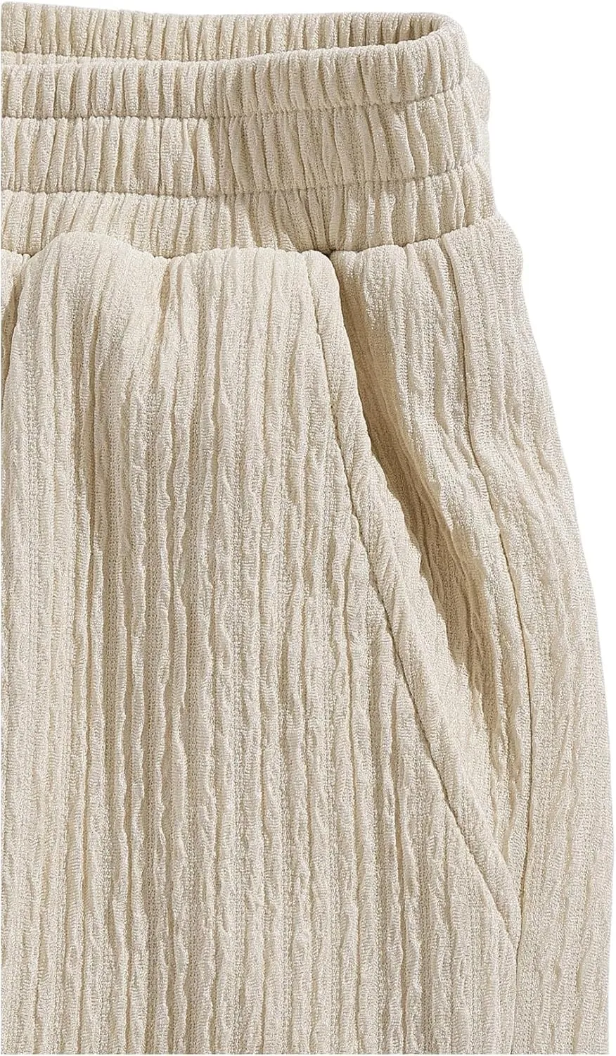 GORGLITTER Men's 2 Piece Linen Sets Rib Knit Summer Outfits Sleeveless Tank Top Baggy Wide Leg Pants Set
