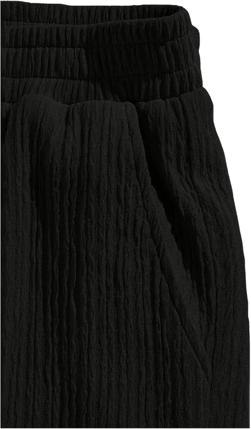 GORGLITTER Men's 2 Piece Linen Sets Rib Knit Summer Outfits Sleeveless Tank Top Baggy Wide Leg Pants Set