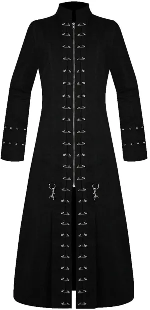 Gothic Wear trench coat men gothic dress Black Hell-Raiser Medieval costume men Jacket Halloween Costume Long Coat