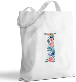 Hanamiya Na Monogrammed Tote Bags Initial Canvas Tote Bag Personalized Reusable Grocery Bags Monogrammed Gifts for Women