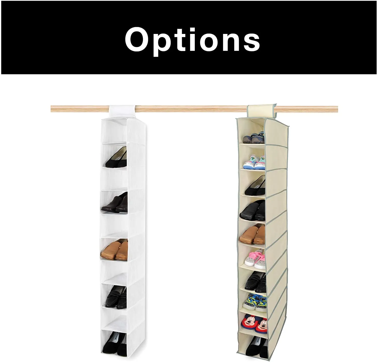 Hanging Shelf Organizer with Hangable Hook & Loop