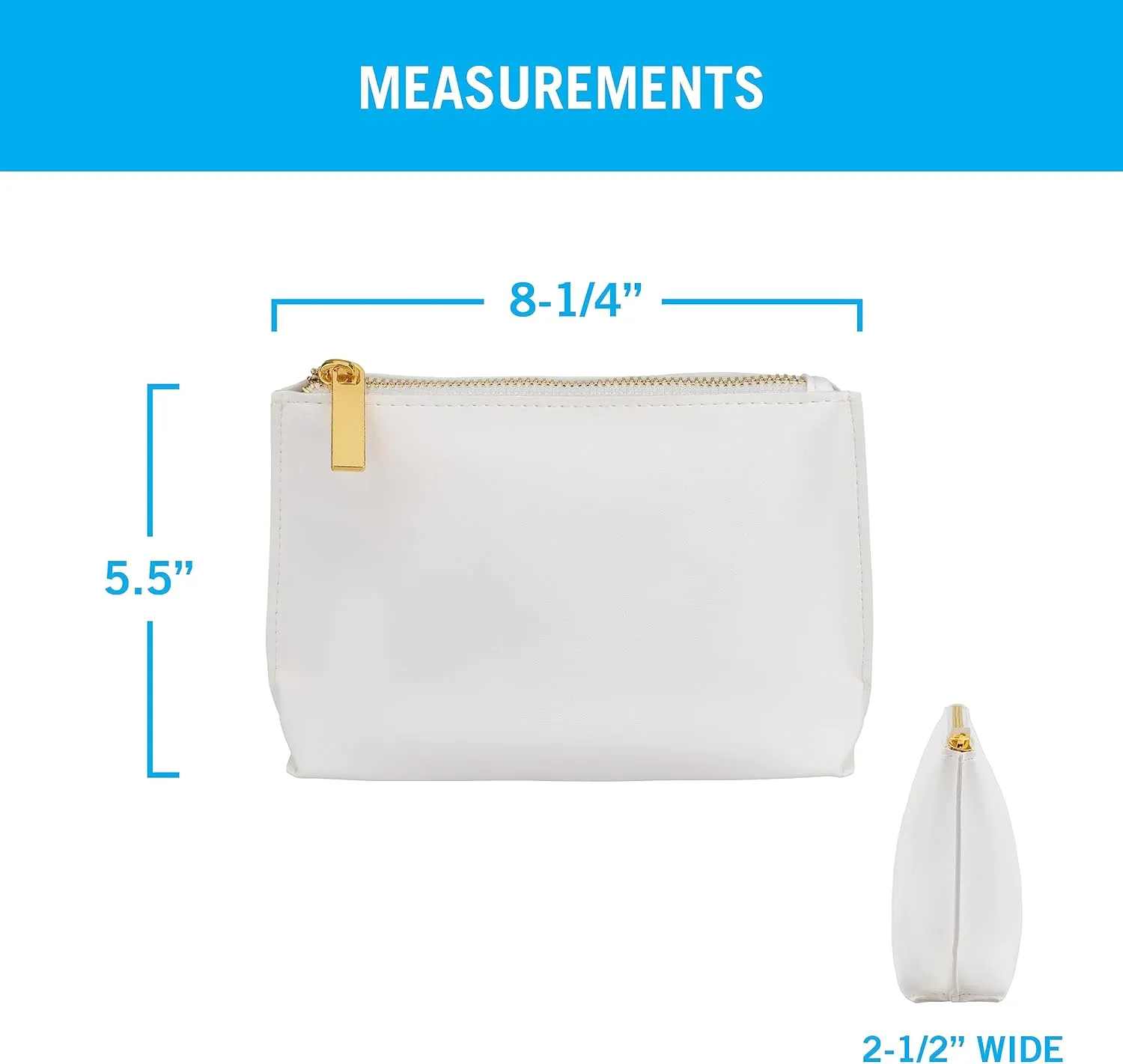 In Flight Mind Small Makeup Bag for Purse, Soft Vegan Leather Cosmetic Pouch for Women & Girls, Small Travel Pouch for Storing Toiletries, Makeup & Skincare Essentials, Small Cosmetic Pouch for Purse