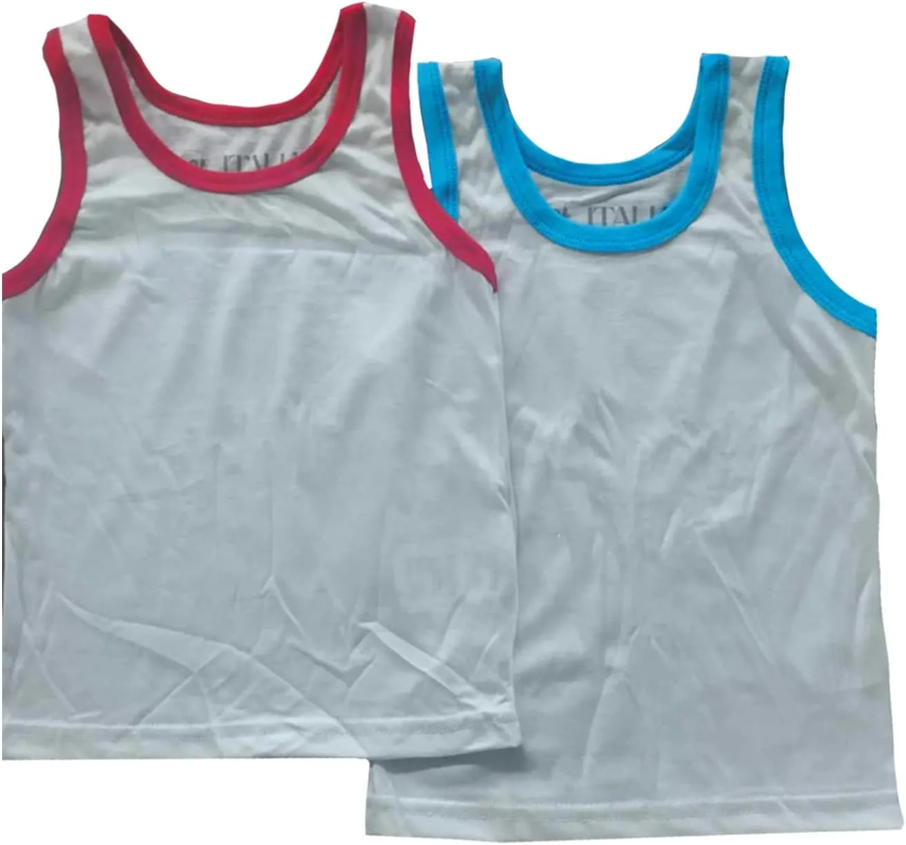 ITALIAN APPAREL - Toddler & Boys and Girls Shirts Tank TOP - 100% Cotton Imported Kids Uniforms Clothes Tshirts Underwear