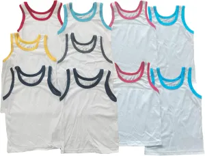 ITALIAN APPAREL - Toddler & Boys and Girls Shirts Tank TOP - 100% Cotton Imported Kids Uniforms Clothes Tshirts Underwear