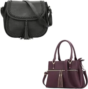 KKXIU Casual Flap Saddle Crossbody Bags for Women Purses and Handbags with Tassel