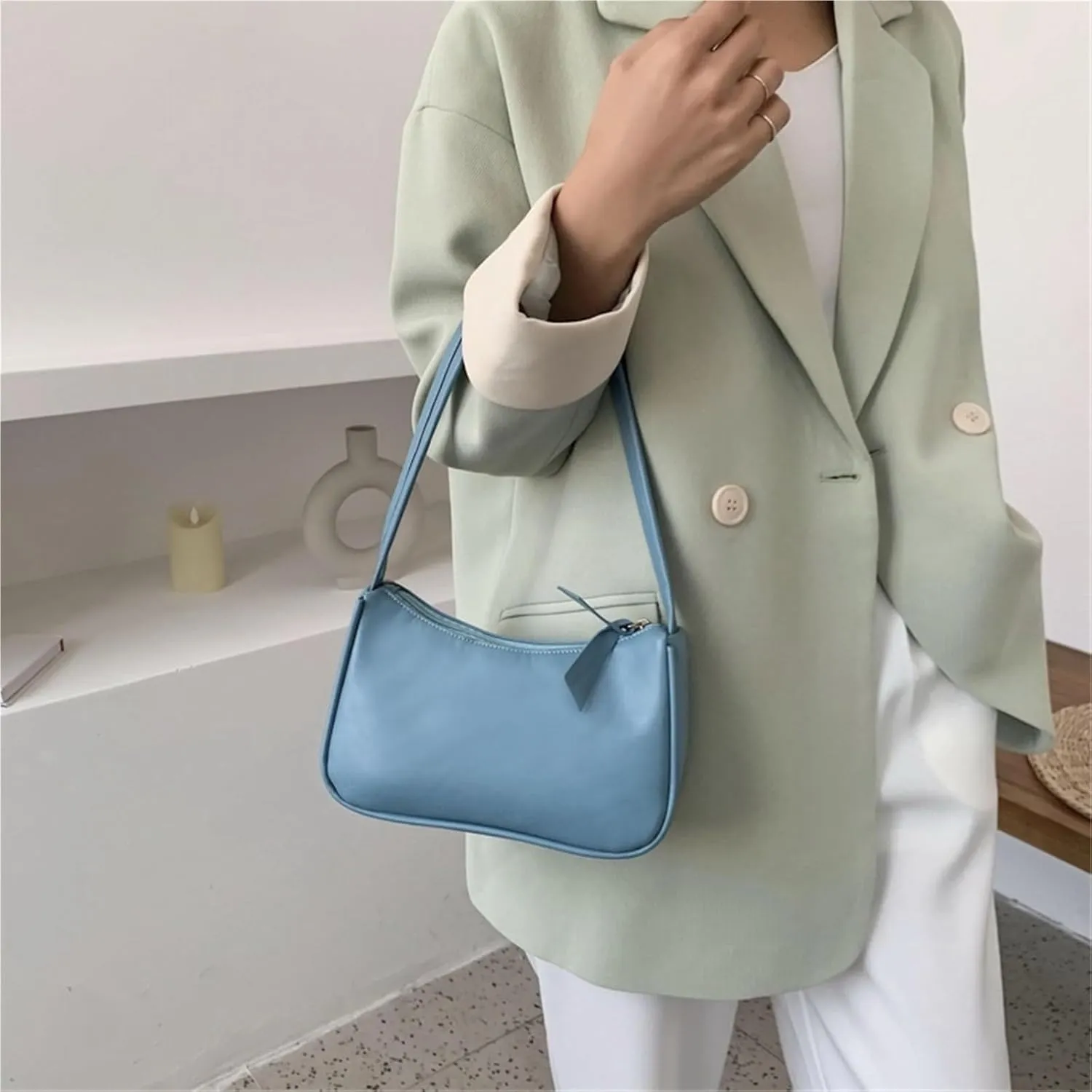 Leather Crossbody Bag Women Underarm Bag Trend Handbag Girl Small Shoulder Bags