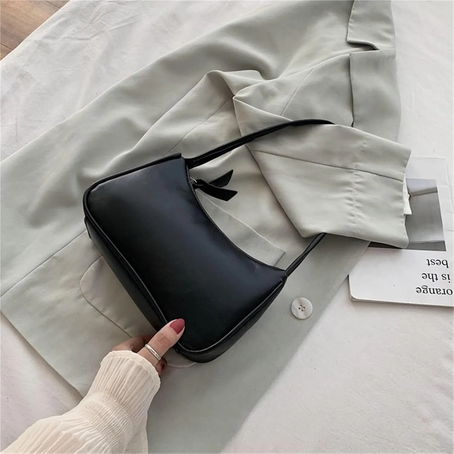 Leather Crossbody Bag Women Underarm Bag Trend Handbag Girl Small Shoulder Bags