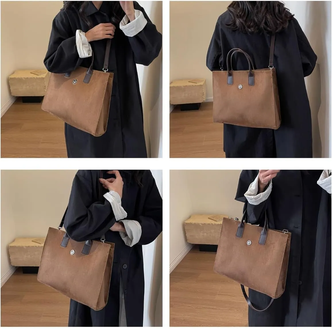 Leather Tote Bag Everything Tote Bag Work Crossbody Bags Aesthetic Designer Shoulder Bag for Women Cute
