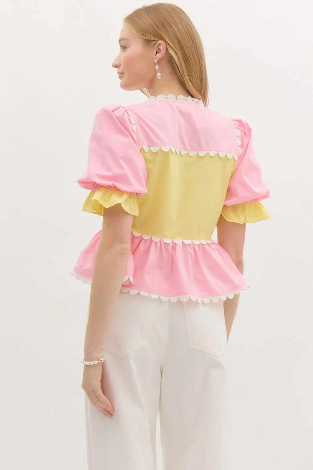 Leslie Color Block Top