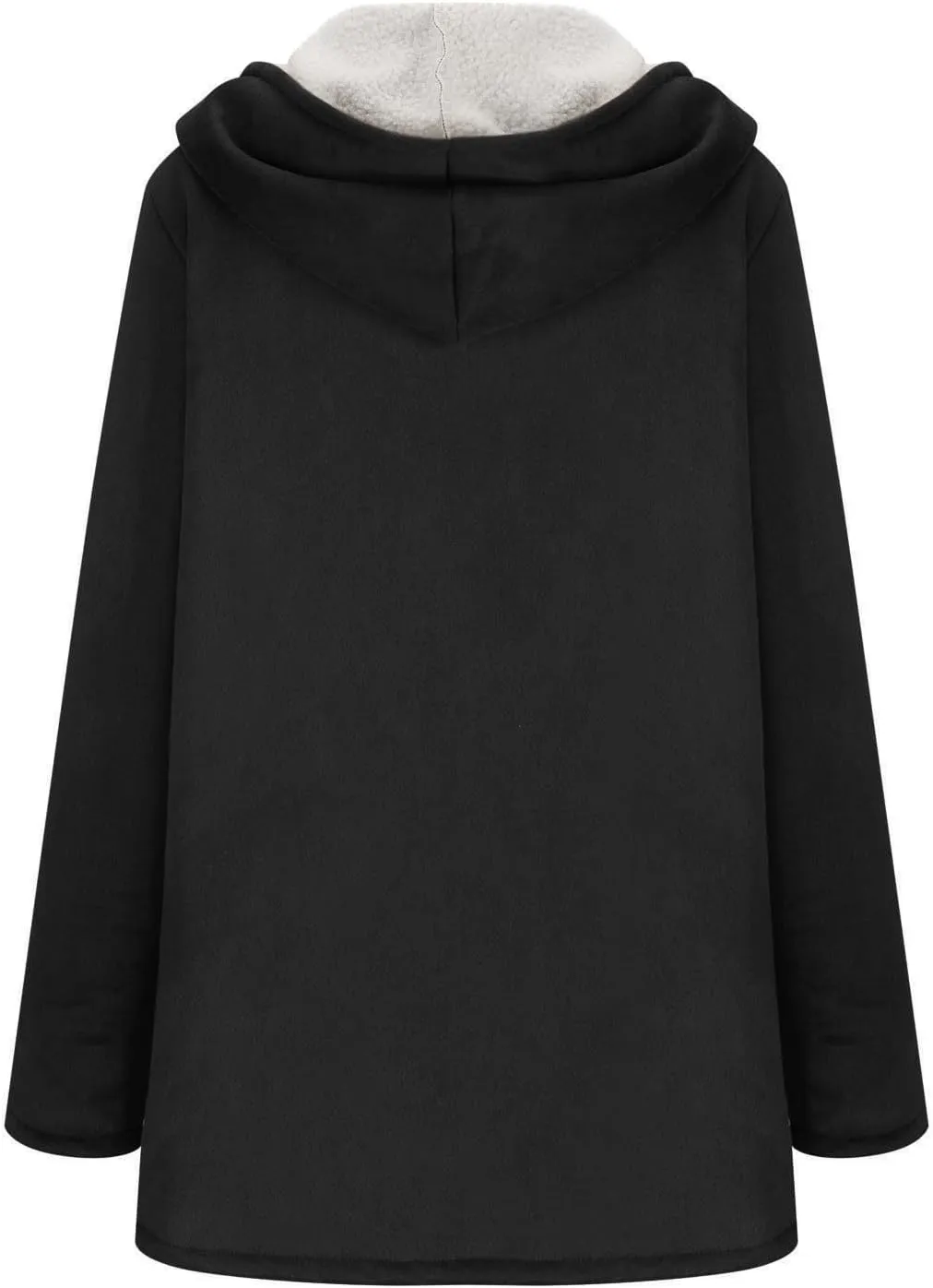 Litetao Womens Winter Coats Plus Size Fuzzy Long Sleeve Shirts Soft Winter Warm Hooded Jacket Outerwear With Pocket