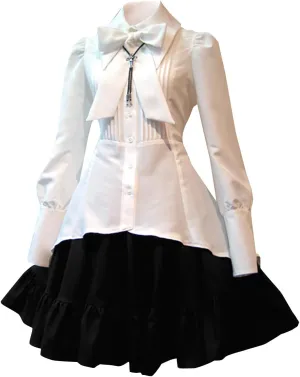 LIUguoo Plus Size Womens Girls Sweet Lolita Dress Princess Court Party Cosplay Maiden Dress Renaissance Steampunk Gothic Gown White