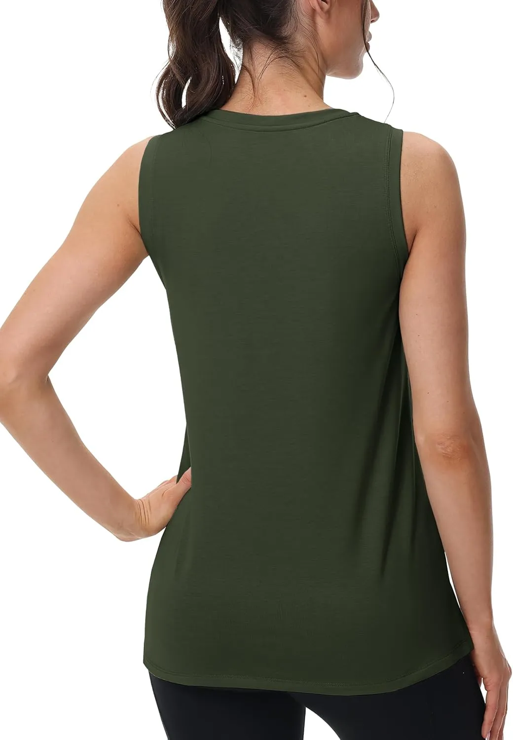 MAGCOMSEN Workout Tank Tops for Women Loose Fit Sleeveless Tops Breathable Lightweight Athletic Gym Runing Summer Shirts