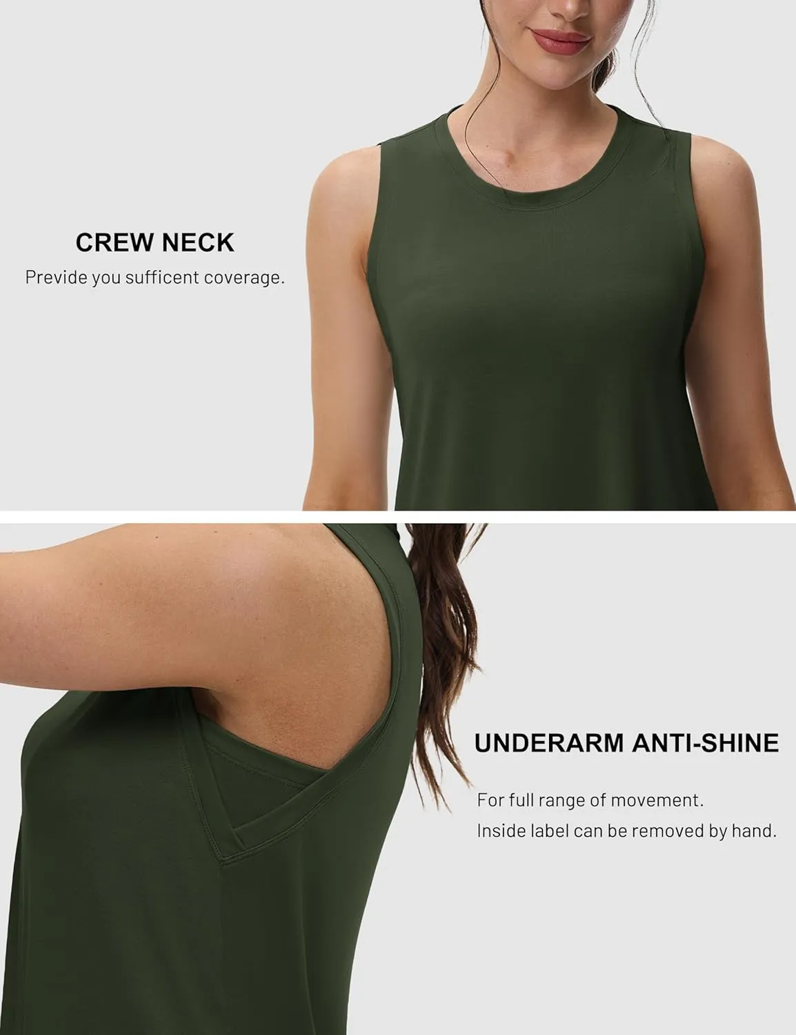 MAGCOMSEN Workout Tank Tops for Women Loose Fit Sleeveless Tops Breathable Lightweight Athletic Gym Runing Summer Shirts