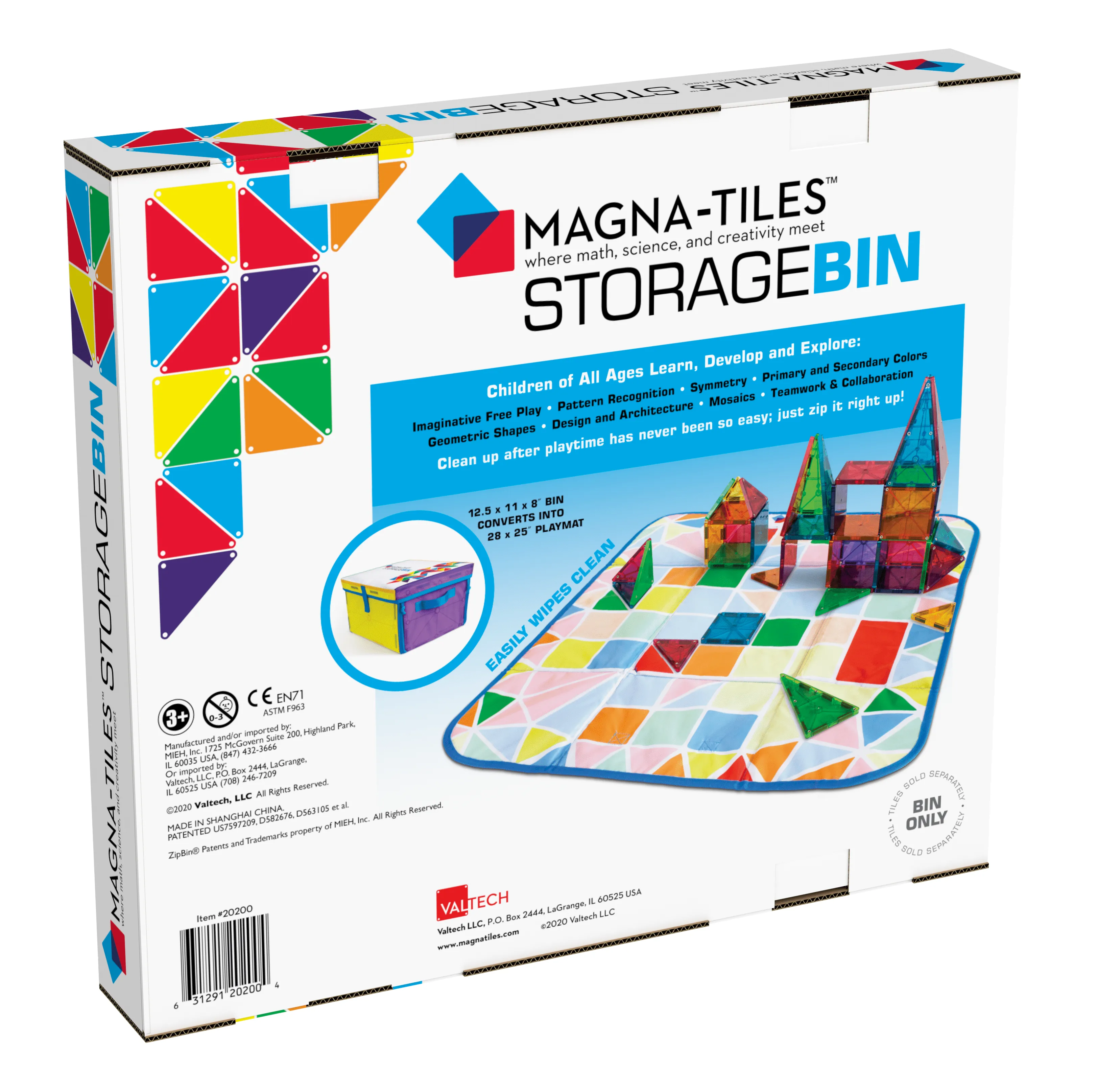 Magna-Tiles® Storage Bin & Interactive Play-mat