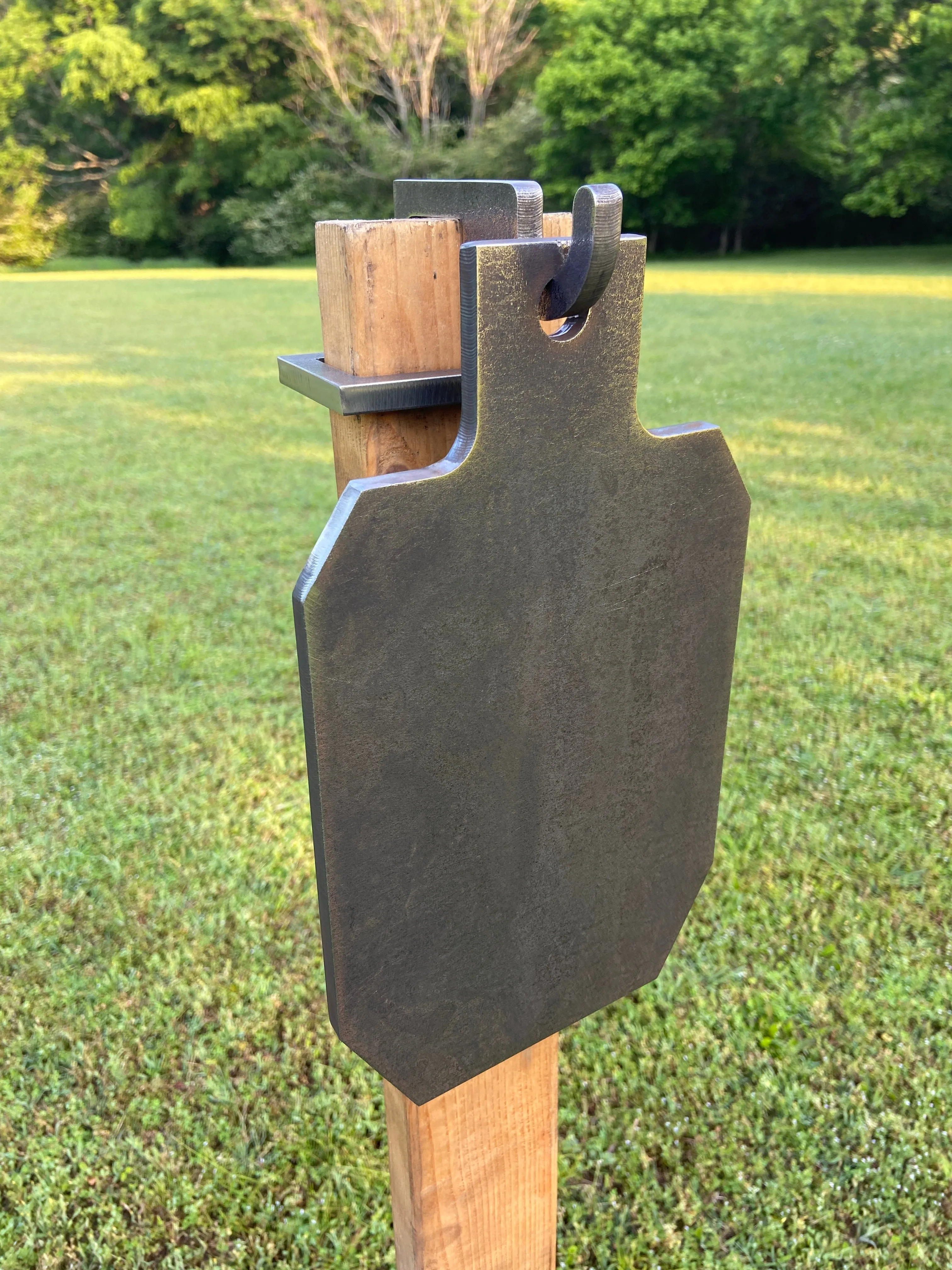 Magnum Target 12in. Tall IDPA/IPSC Pistol & Rifle Target - 3/8in. AR500 Targets - 3pc. Metal Plate Set - HIDPA123AR500